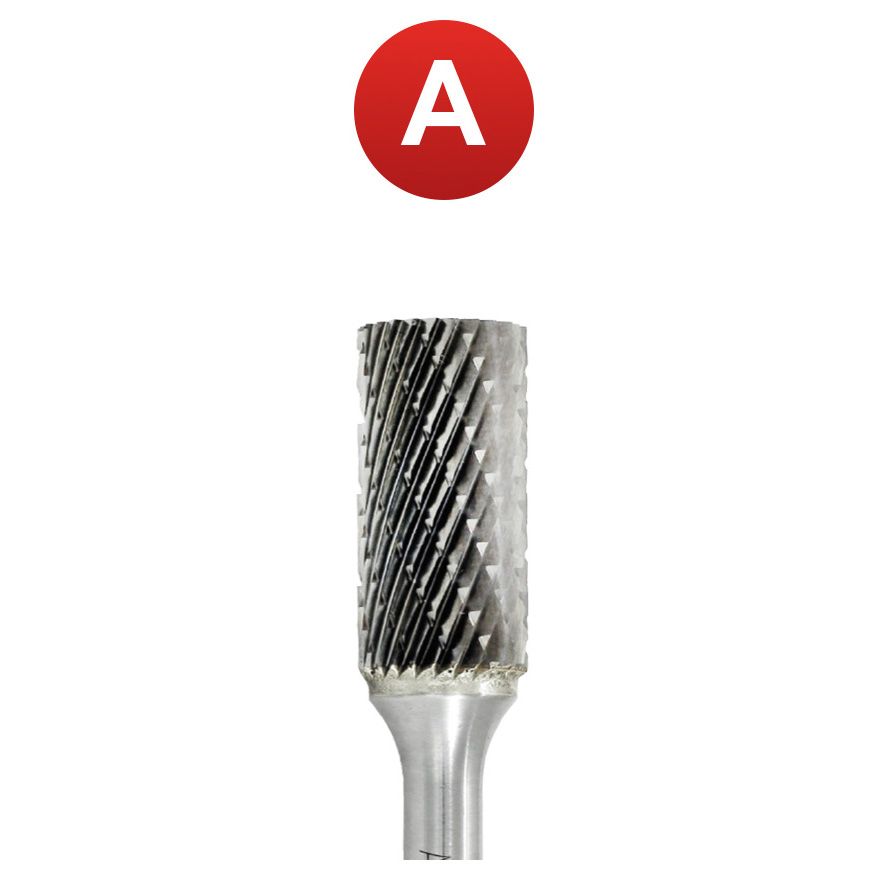 Abraboro 12 x 175/25 mm A alakú keményfém turbómaró kereszt fogazással, hosszú kivitel termék fő termékképe